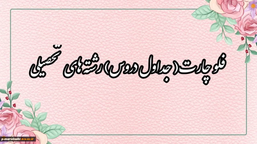 جداول دروس کاردانی و کارشناسی 2